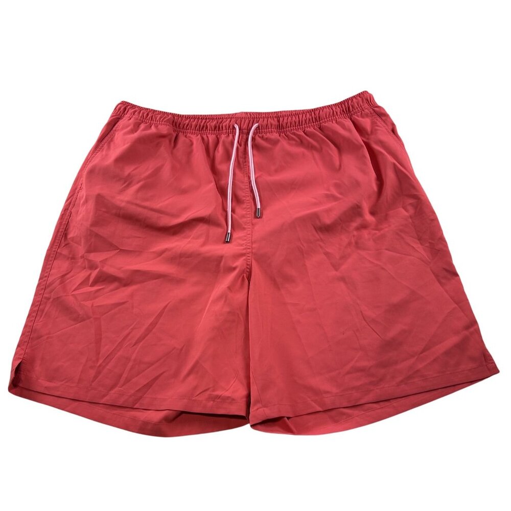 Peter Millar Seaside Collection Red Swim Shorts 2XT Mesh Lining Elastic Waist Dr